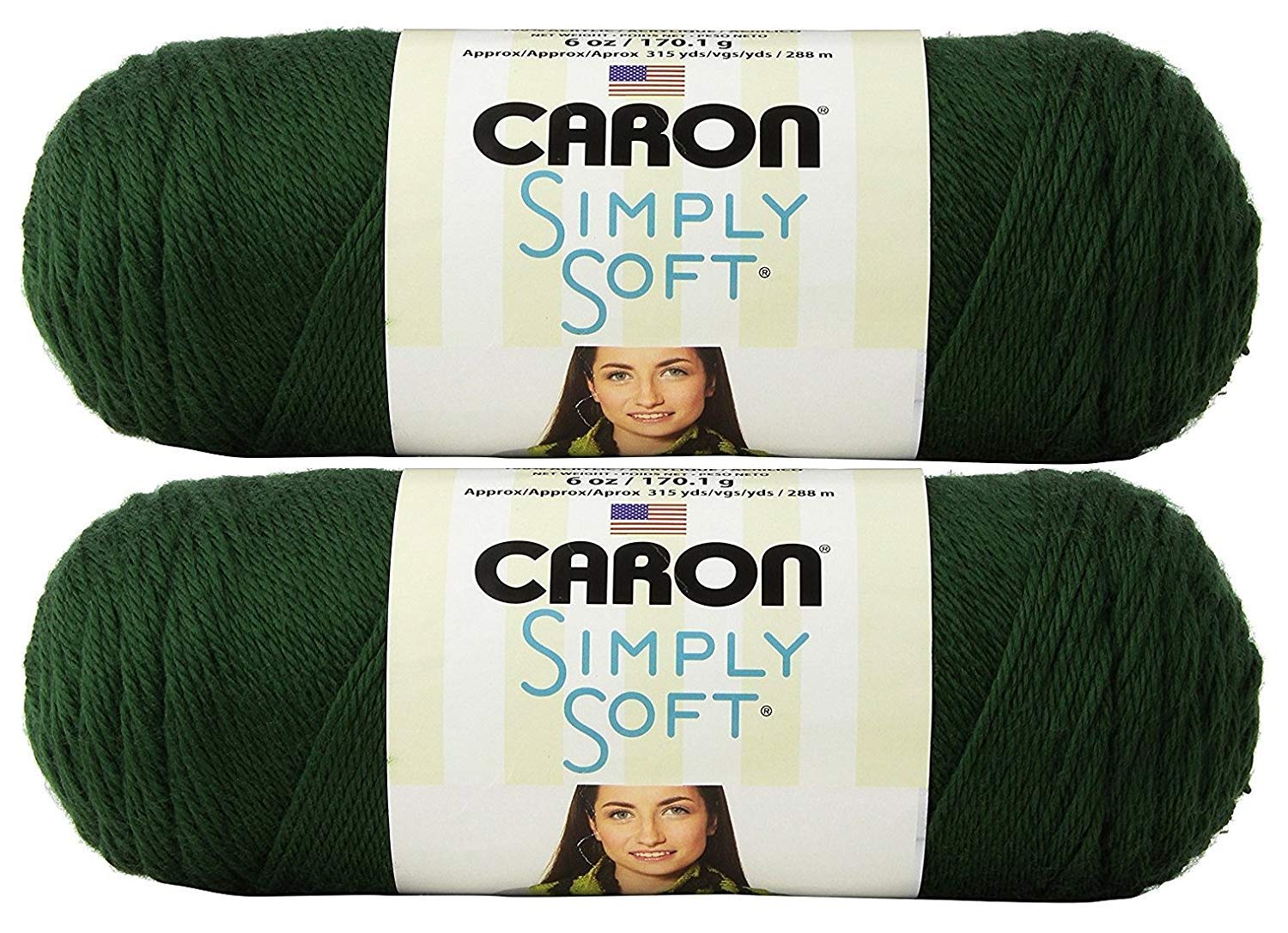 CARON SIMPLY SOFT- PACK OF 2 BALLS - 170G EACH BALL - DARK SAGE