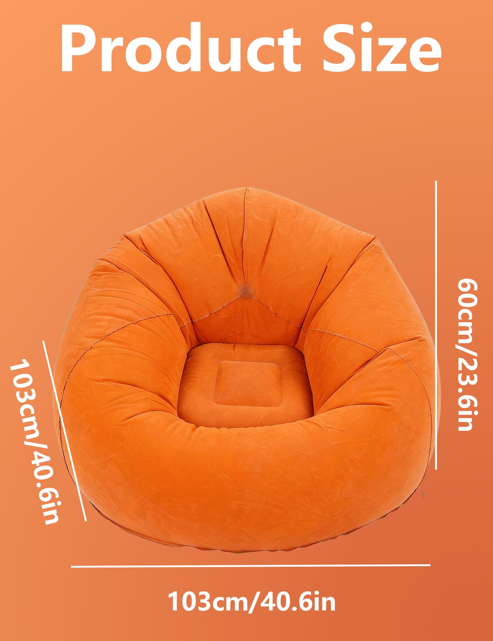 Aufblasbare Couch, Komfortabler Aufblasbarer Sitzsack für Erwachsene, Tragbarer Sitzsack Aufblasbar für Wohnzimmer, Balkon, Outdoor Camping