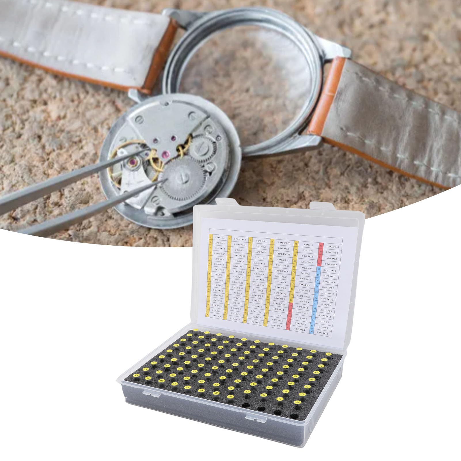 Srliya Kit di Riparazione O-ring per Corone per Orologi, Guarnizioni in Gomma Flessibile per Orologi, 960 Pezzi per Orologiai
