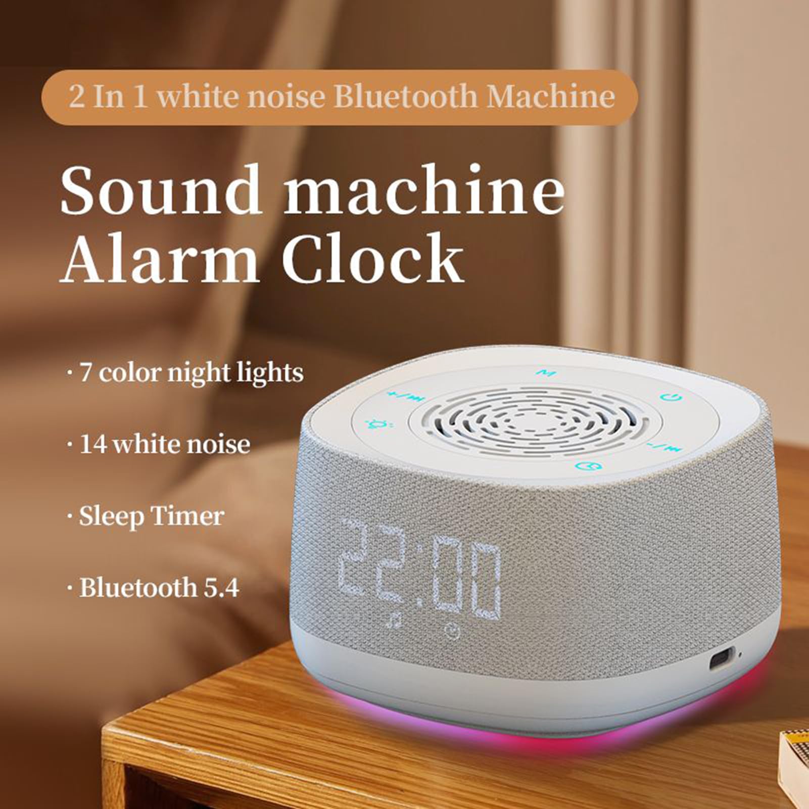 Sonno Sound Machines | Dispositivo di per senza fili – Macchina sonora per i neogenitori, viaggiatori, professionisti impegnati, meditazione, yoga, casa, hotel, appartamento, camera da