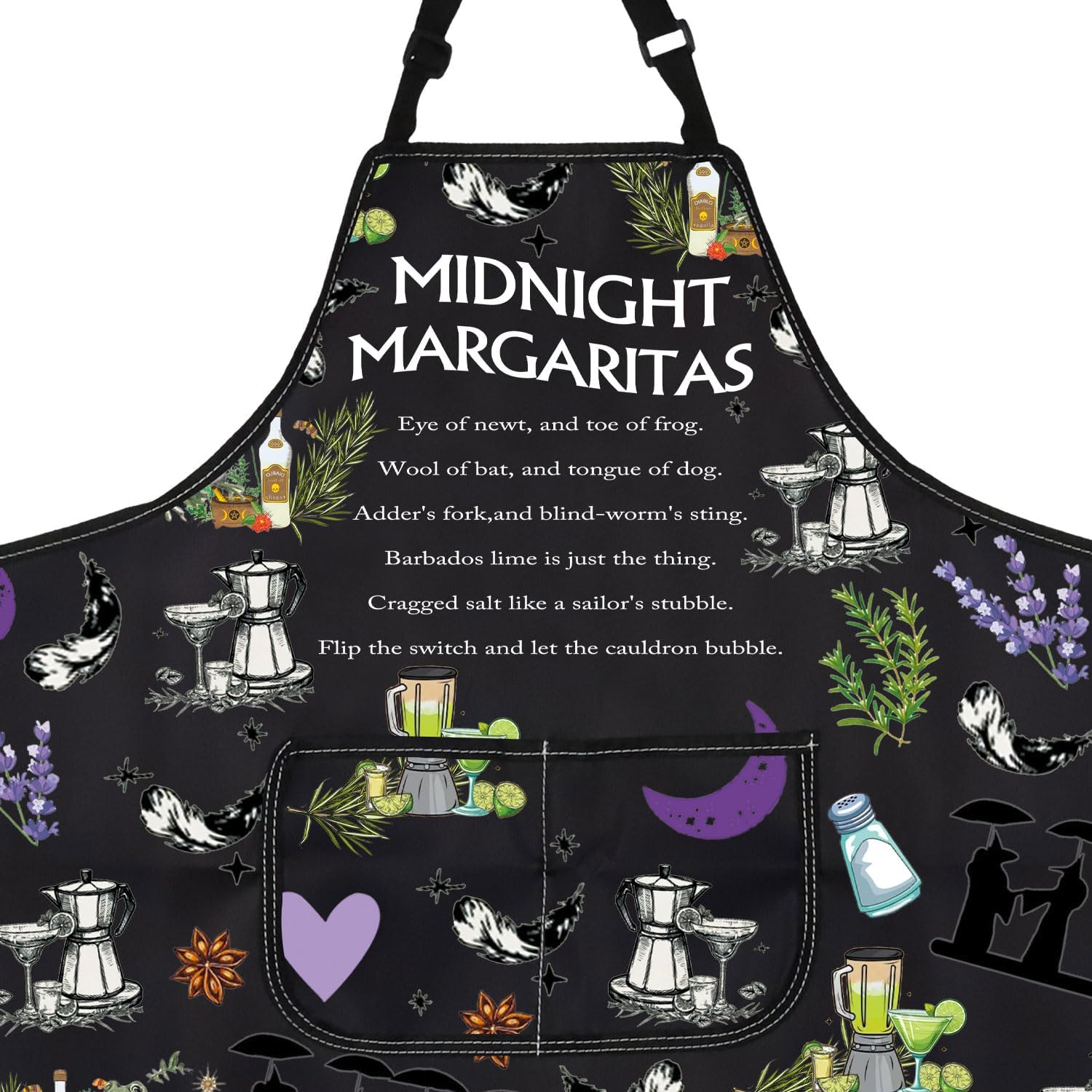 PXTIDY Practical Movie Midnight Margaritas Owens Sisters Halloween Kitchen Apron Witch Gift Magic Kitchen Witchy Apron - Image 2