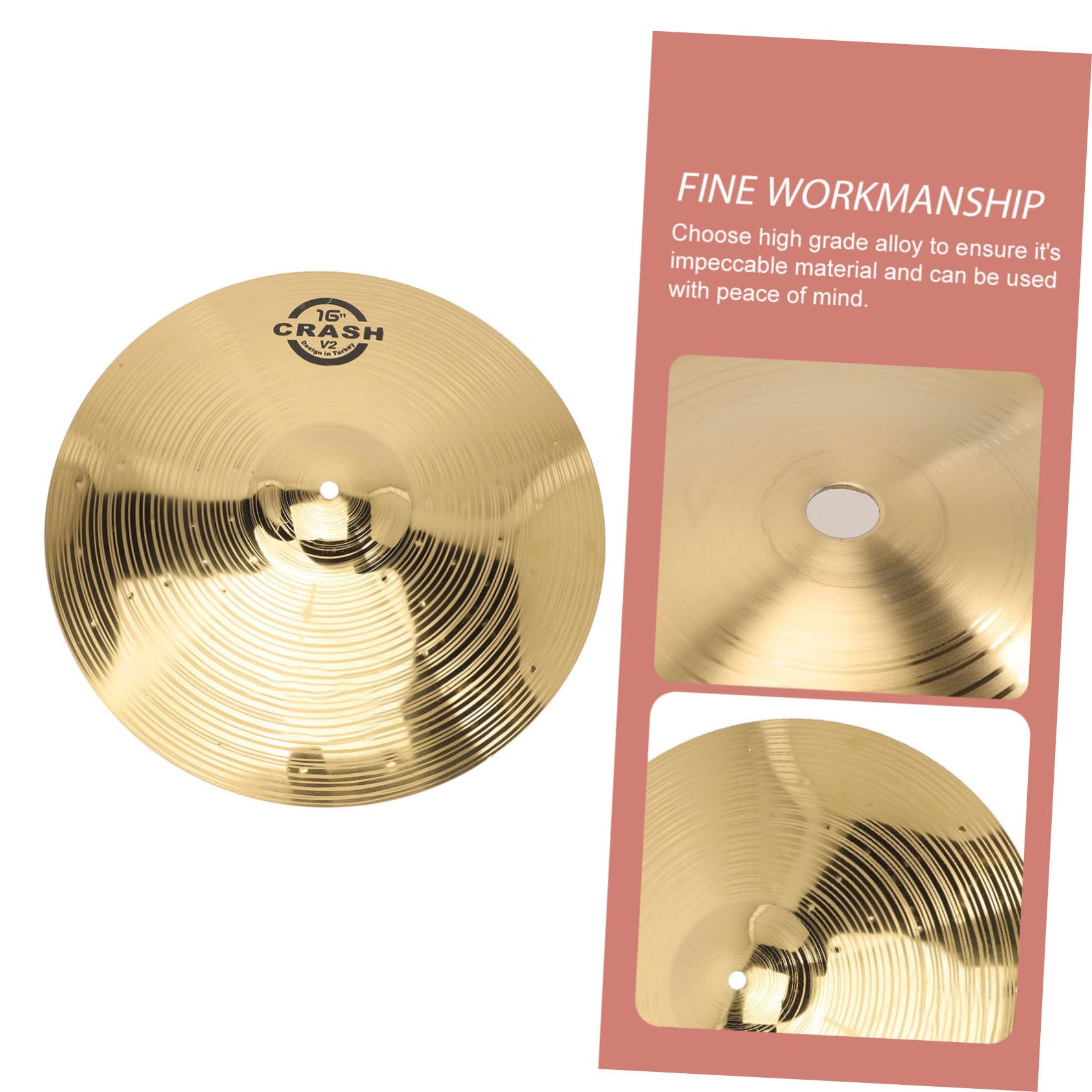 Vaguelly 16 pulgadas Crash Cymbals - Platillos de latón para principiantes (40 cm)