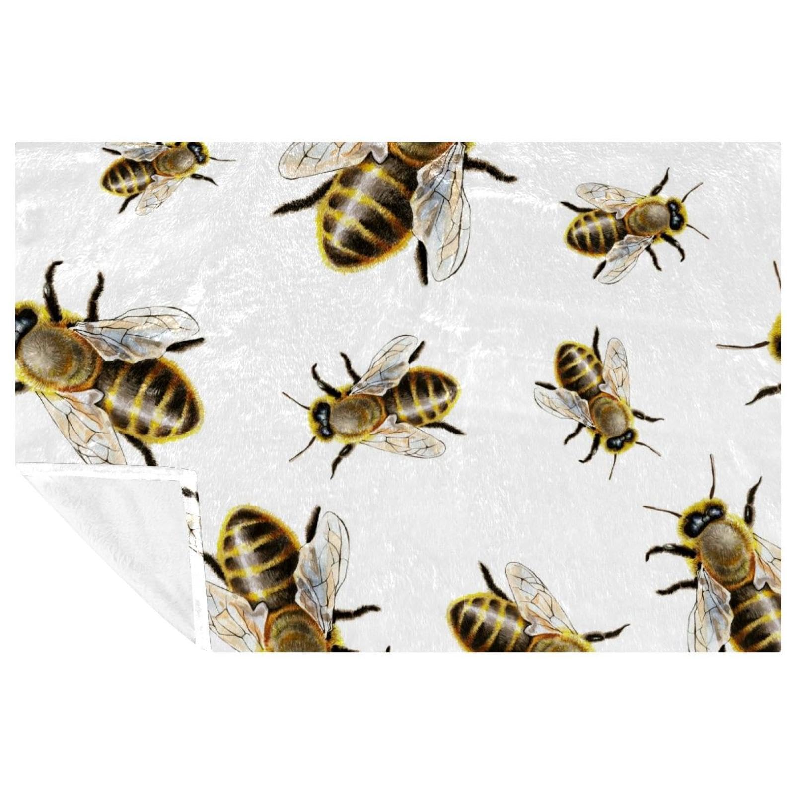 Couverture douce abeille pour des moments chaleureux en famille