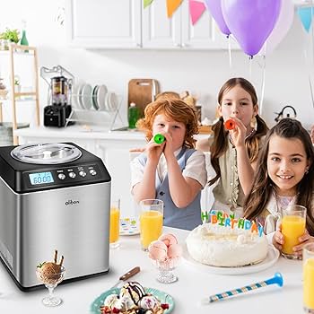 Amazon.com: 2.6 Qt Ice Cream Maker with Compressor, LCD