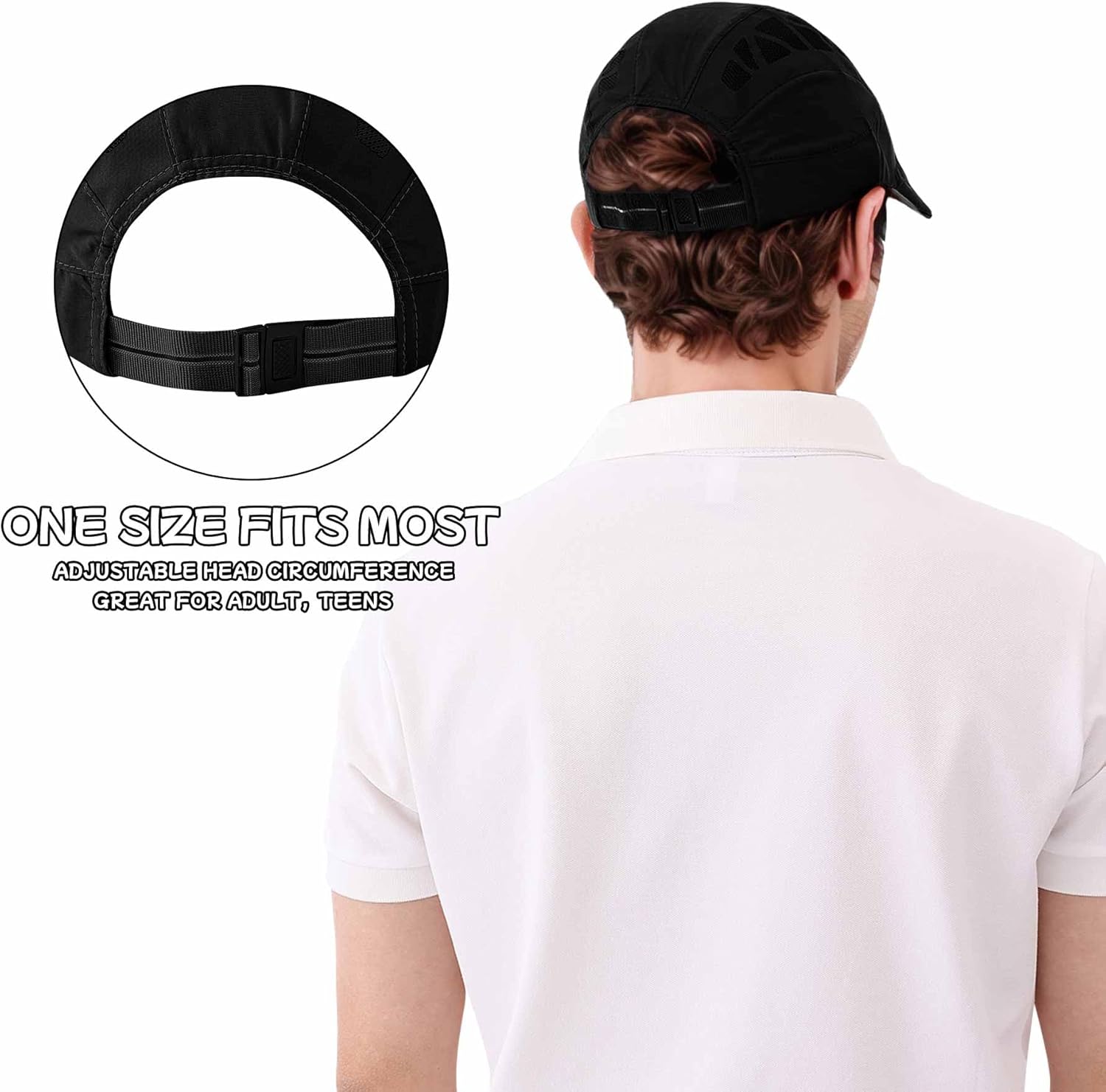 Sports Baseball Cap for Men & Women Adjustable Breathable Mesh Hat, Lightweight Sun Protection Cap for Outdoor Running - Image 3