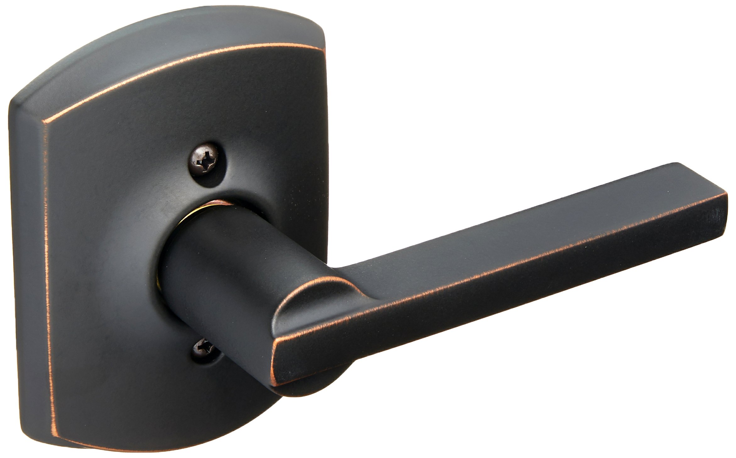 SCHLAGE Lock Company F170LAT716GRW Latitude Single Dummy Door Lever with Decorative Greenwich, Aged Bronze