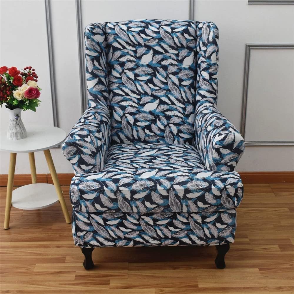 QTMY Stretch Wingback Accent Chair Cover Recliner Sofa Slipcover 1-Piece Couch Sofa Cover Furniture Protector (4)
