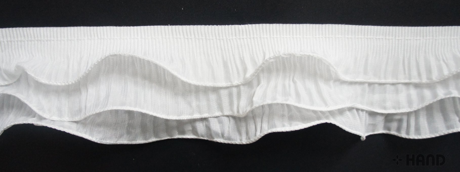 HAND ® Nylon Frill Ruffle Elastic Trim - 5 Meters (T06 White)