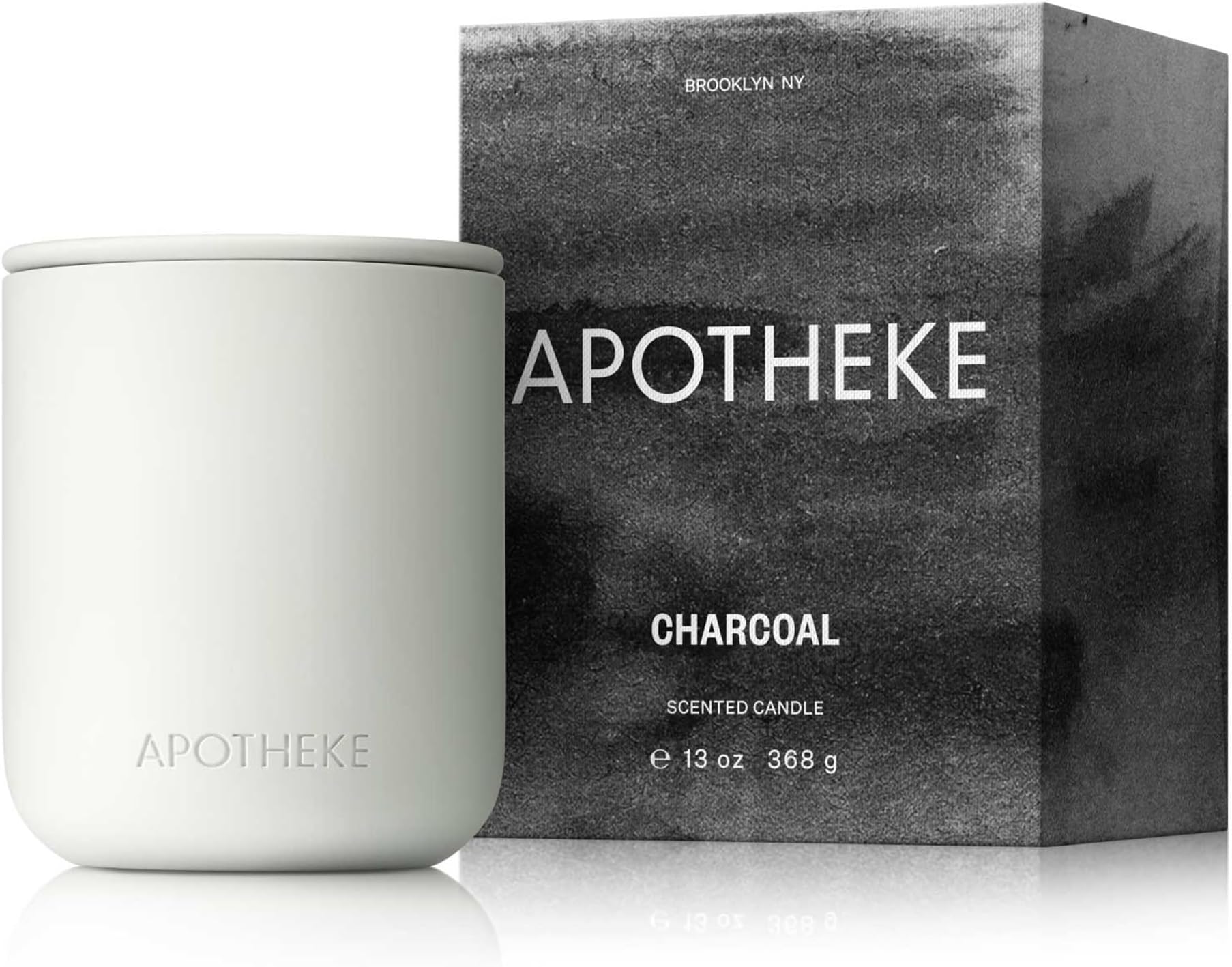 APOTHEKE2-Wick Scented Candles for Home, Charcoal - 13 oz Long-Lasting Soy Wax Jar Candle, 60-70 Hours Burn Time - Notes of Cedarwood & Sandalwood, Smoky Embers, Burnt Maple, & Hint of Raspberry