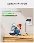 Support de Chargeur Sans Fil Double SwanScout 504, Station de Charge Rapide Pliable pour iPhone 17/16/15 Series, Samsung S25/S24/S23, Pixel 9/8 & Téléphones Android, Compatible avec AirPods/Galaxy Buds