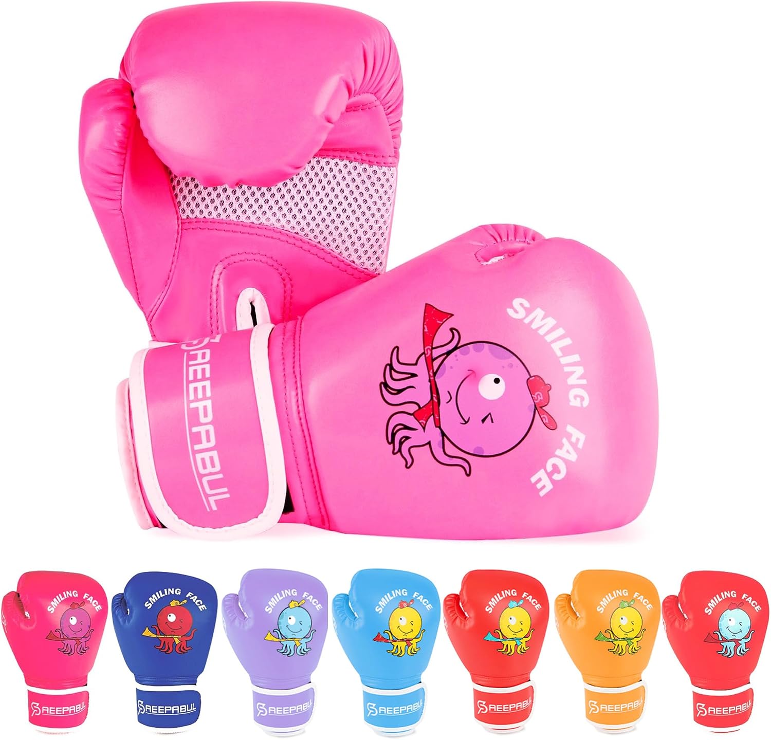 Boxing Gloves for Kids & Toddler & Youth | Kids Boxing Gloves for 3-8 years, Ergonomic Fit, Powerlock and Aircool, Safe Leather & P100 Foam, Multiple Colors, Toddler