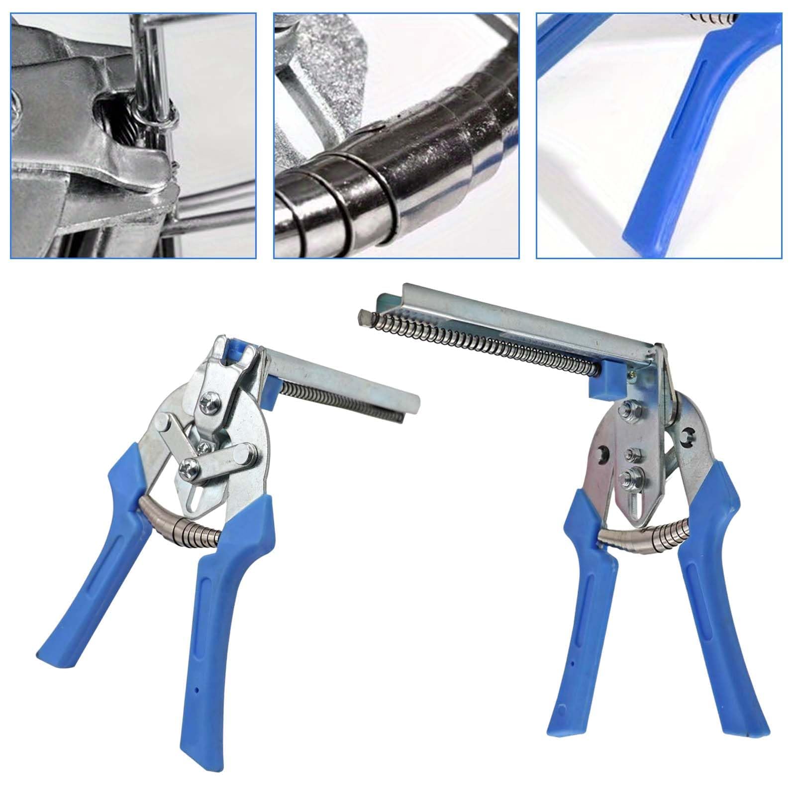 Pinceàclôture,équipé de 600 anneaux galvanisés,Pincepouranneauavecclips, Pince à clôture avec pince,Pince à anneaux de clôture,convenant à la fabrication de clôtures et de meubles. (Bleu)