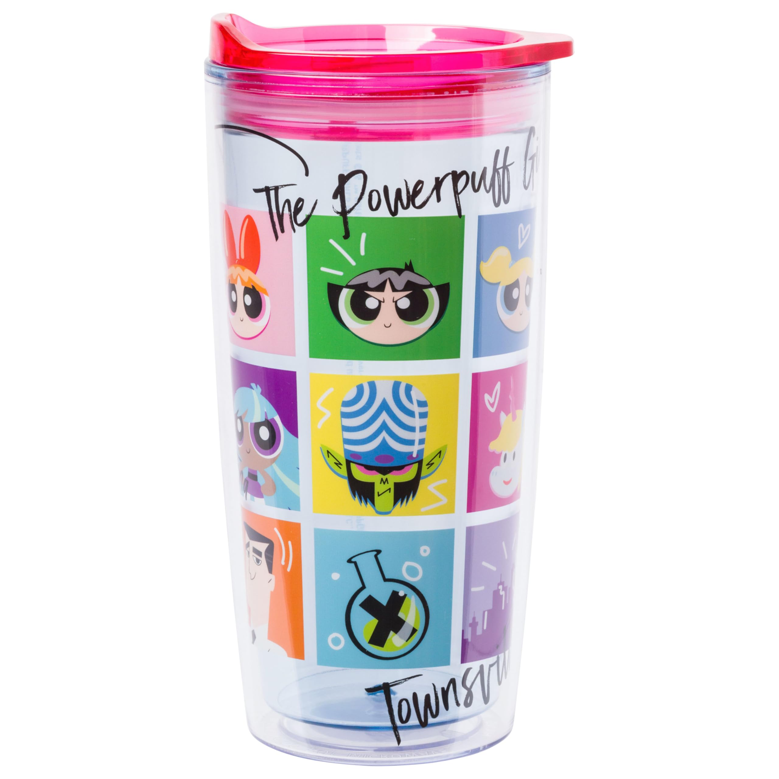 Silver Buffalo Powerpuff Girls, Tumbler with Slide Close Lid, 20oz