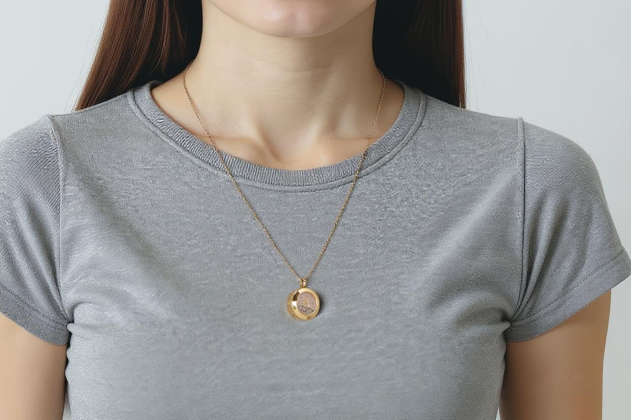 Temple Mount Soil Christian Necklace for Women – Rare, Authentic Holy Land Locket from Jerusalem, Expert-Certified Faith-Based Locket for Men, Religious & Spiritual Jewelry, Mother's Day Biblical Gift