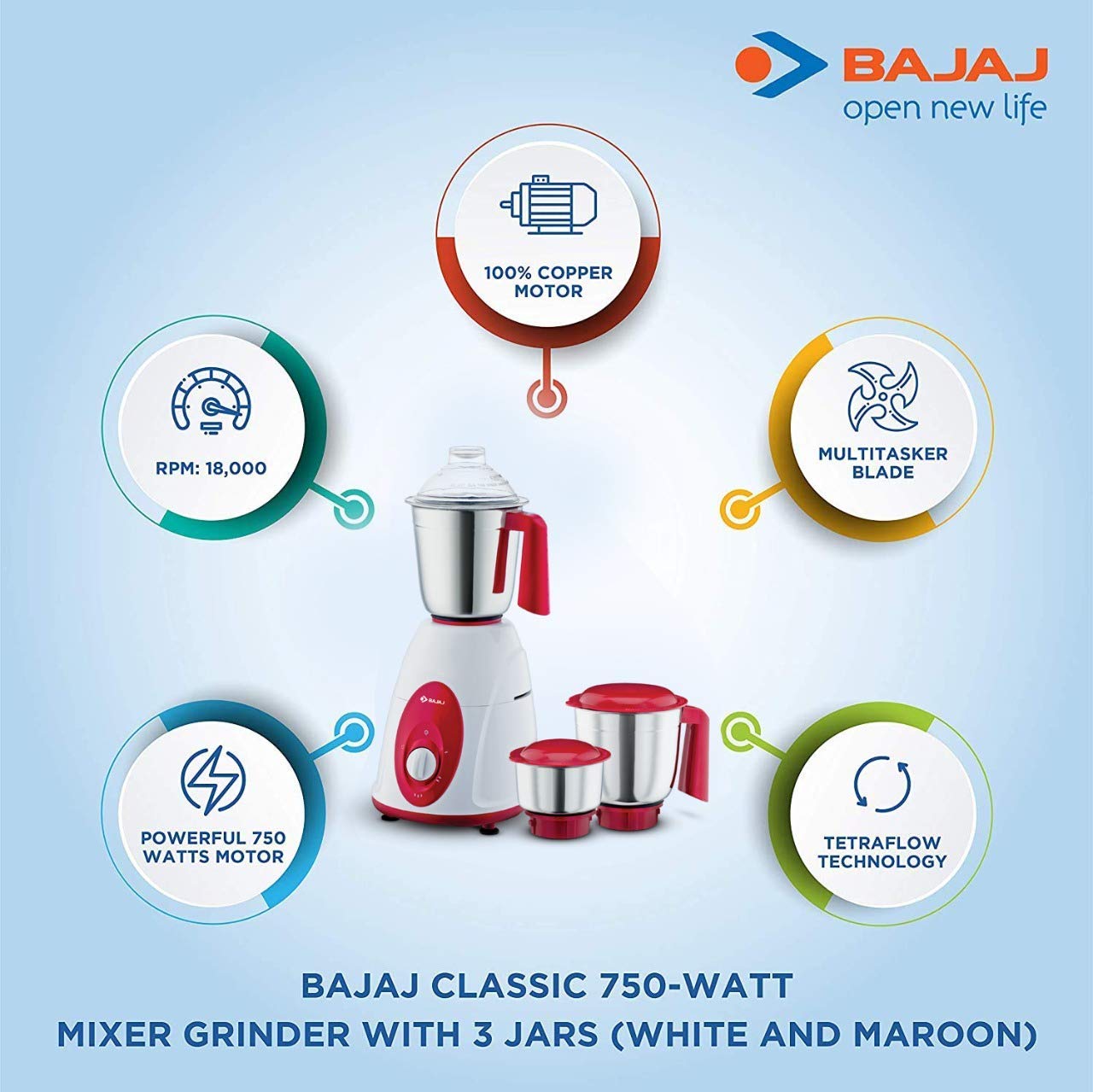 bajaj classic mixer grinder
