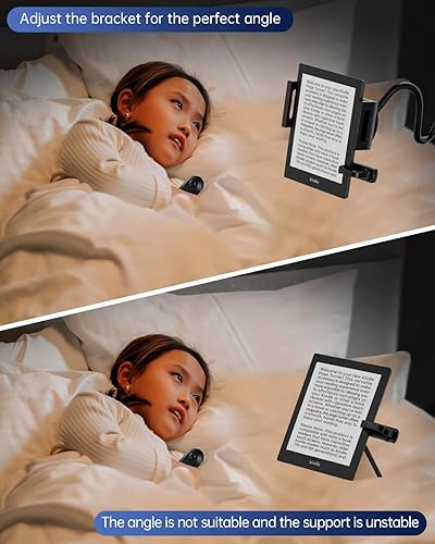 Miniatura 8 de Soporte para Kindle con girador de páginas remoto  Soporte manos libres para leer en la cama o el escritorio - Compatible con Kindle Paperwhite,