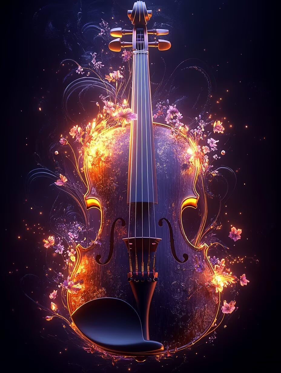Gitara Malowanie według liczb dla dorosłych, Malowanie według numerówKwiat, DIY Rękodzieło Dorosły, Paint by Numbers Adult z pędzlami i farbą akrylową, oryginalne prezenty dla kobiet 100x135cm 8-1462