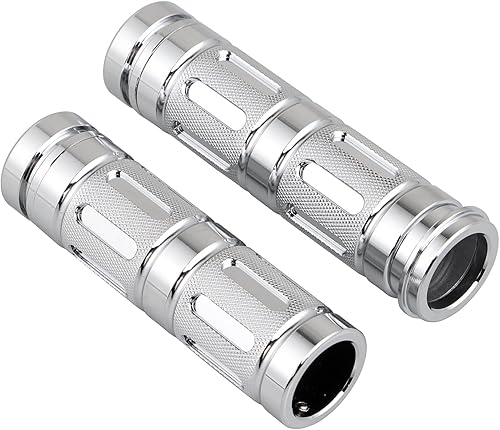 SHMTOOL Manillar electrónico CNC de motocicleta de 1 pulgada para Harley Softail Touring Street Glide FLHXS Road King FLHRC Electra Glide FLHT, cromo