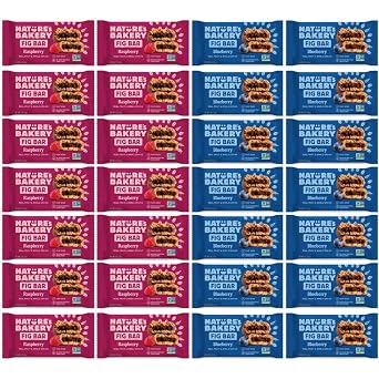 Natures Bakery Whole Wheat Fig Bars - 32 Twin Packs 16 Blueberry, 16 Raspberry Each 1