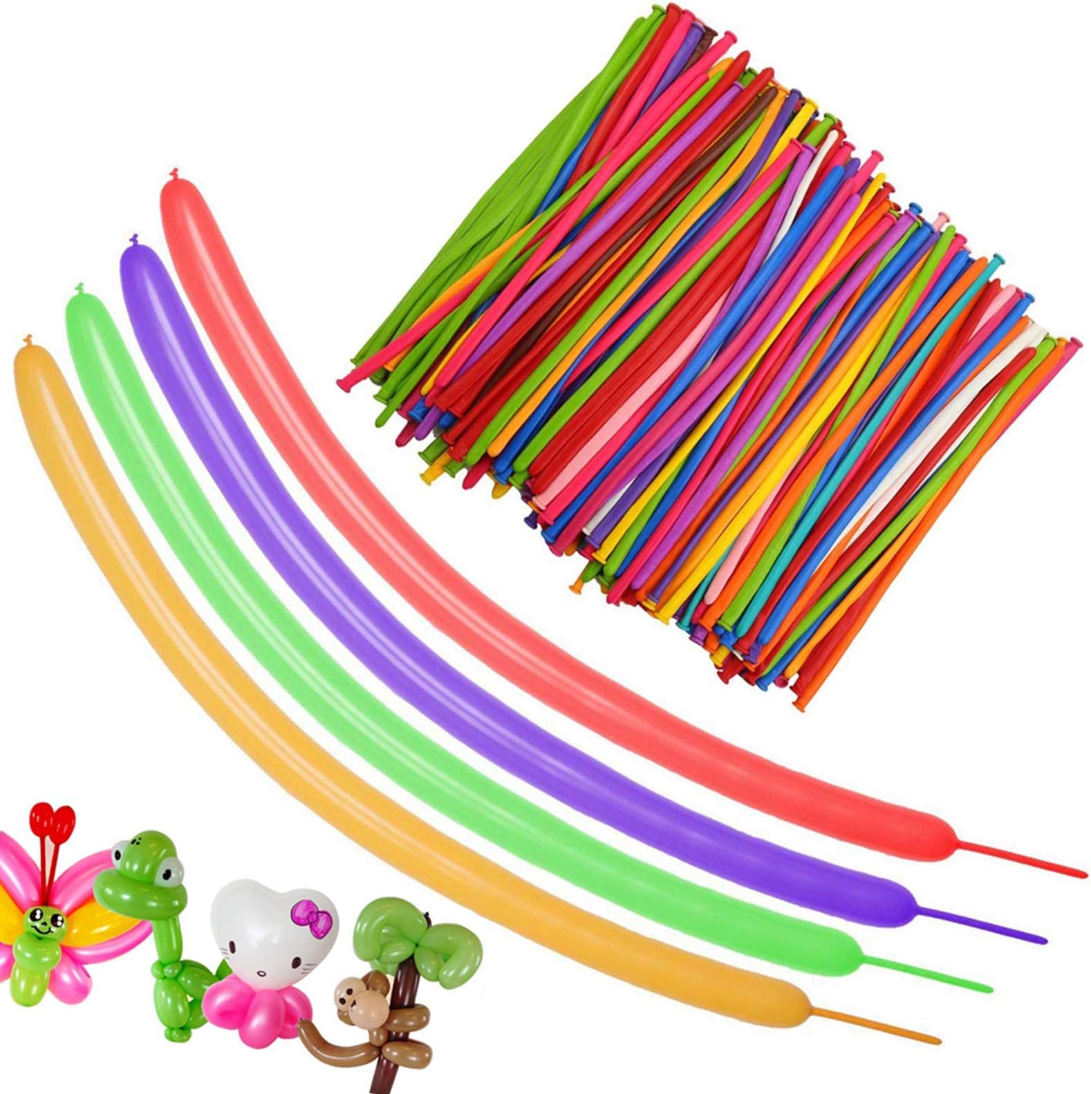 TONIFUL Long Balloons Twisting Magic Skinny Balloons 100pcs Sculpture