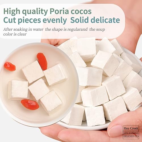 Miniatura 3 de Hee Creek Poria Cocos 12.7 onzas  12.70 oz grado AAA (súper grado) blanco salvaje Poria Cocos Fu Ling sin fumigación de azufre