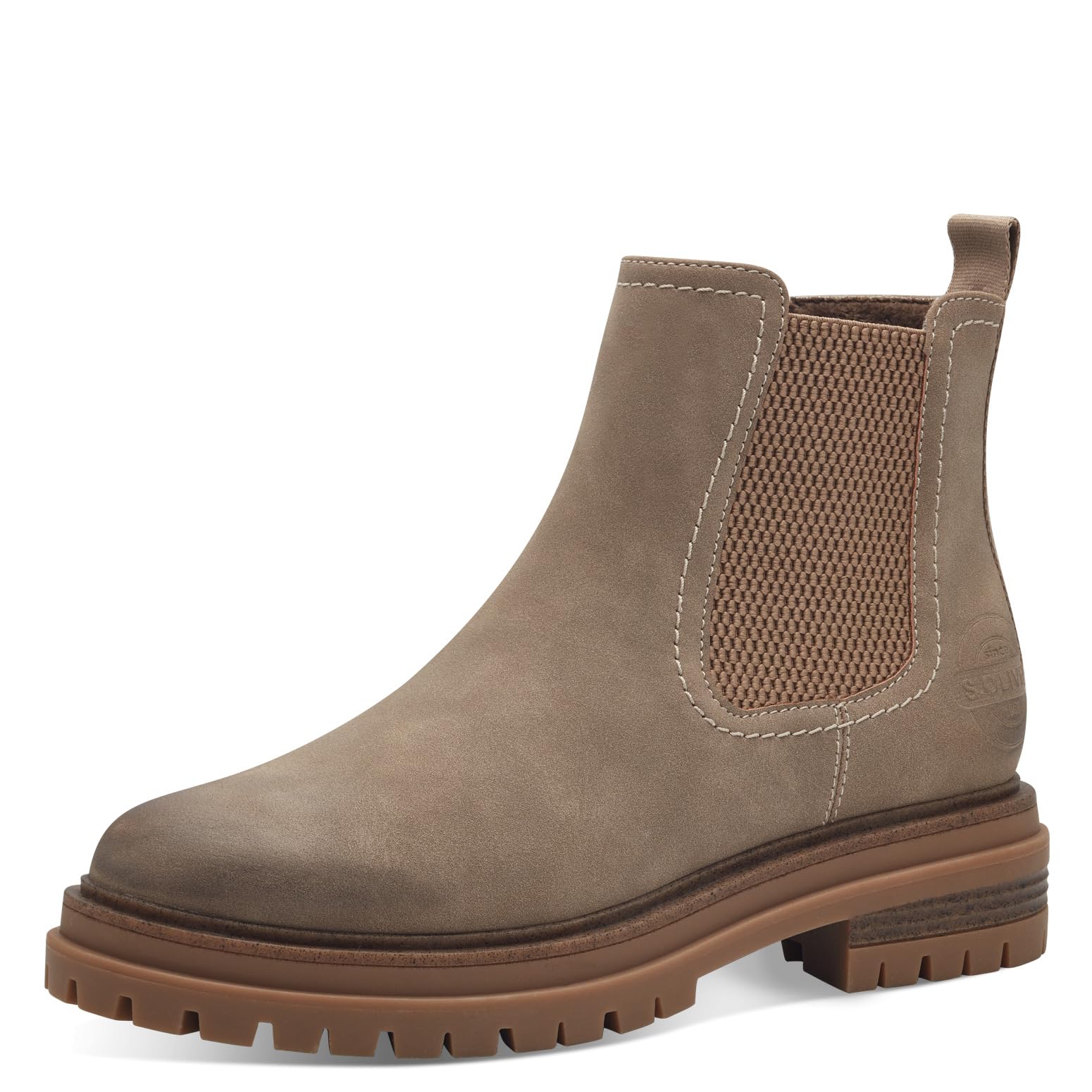 s.Oliver Women's Chelsea Boots Elegant Vegan, Taupe, 7 UK