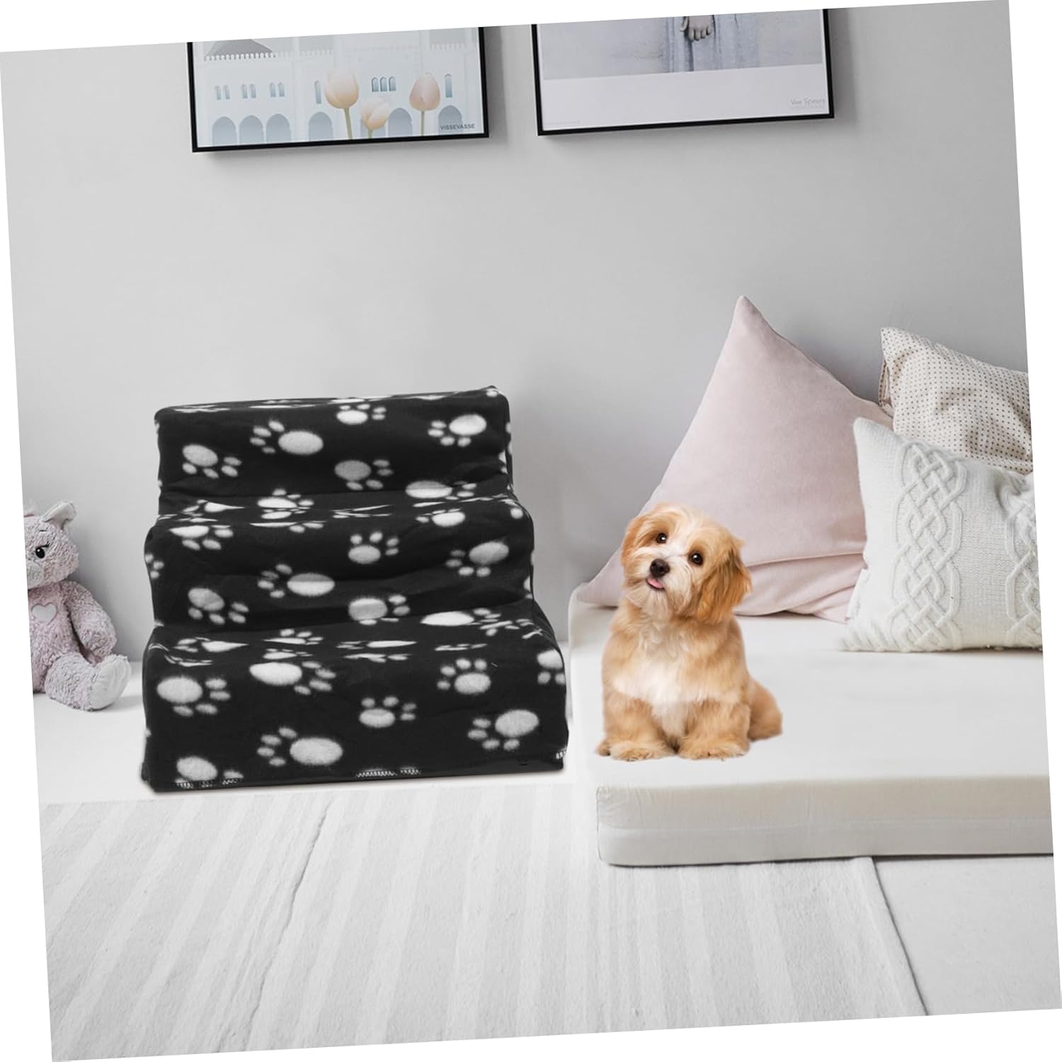 Totority Sturdy Dog Ladder Pet Stair Non Slip Safety Ladder for Puppy Easy to Use