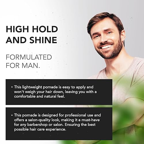Miniatura 8 de Gentlemen Republic Pomada rígida de 8 onzas, fijación ligera durante todo el día con acabado de alto brillo, fórmula sin alcohol y sin parabenos,