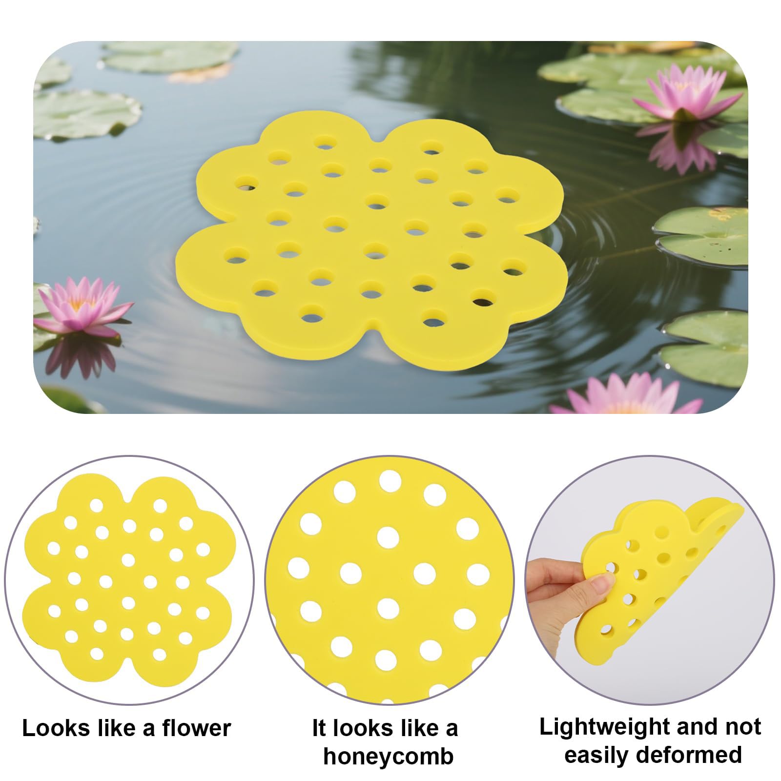 4 Piezas Bebedero de Abejas, Isla Flotante de Abejas, Bebedero para Insectos, Decoración de Jardín, para Colmenares, Jardines, Huertos