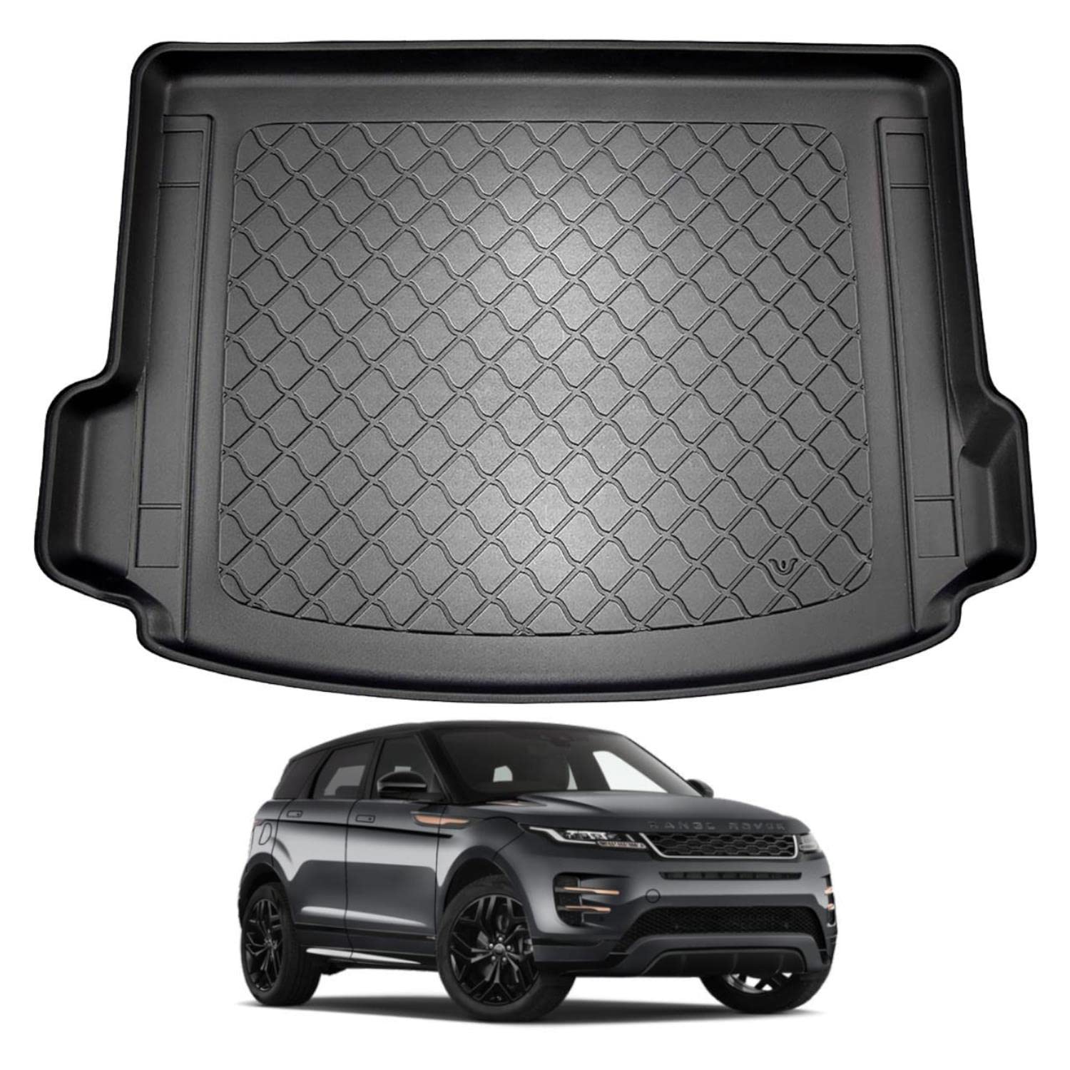NOMAD Range Rover Evoque (2019+) Boot Liner [L551] Premium Tailored Fit Car Floor Mat Protector Recyclable Thermoplastic Waterproof Dog & Pet Friendly Raised Edges Compatible Custom Fit Accessory