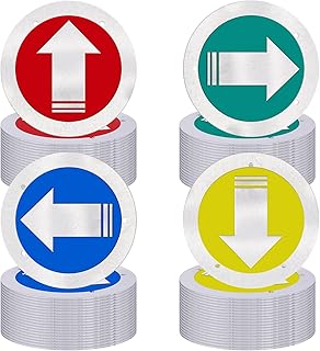 Trail Markers Reflective Trail Marker Pack Bright Trail Marking Reflectors for Hunting Hiking Driveway Camping Walking Backpacking Outdoors, Blue Green Red and Yellow (80 Pcs)