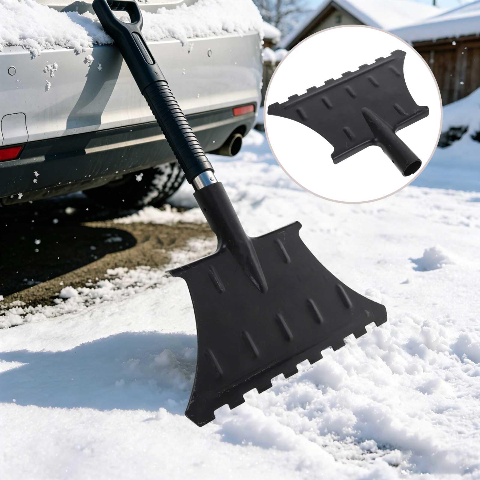 Pala de Nieve de Acero al Manganeso Grueso con Borde Dentado
