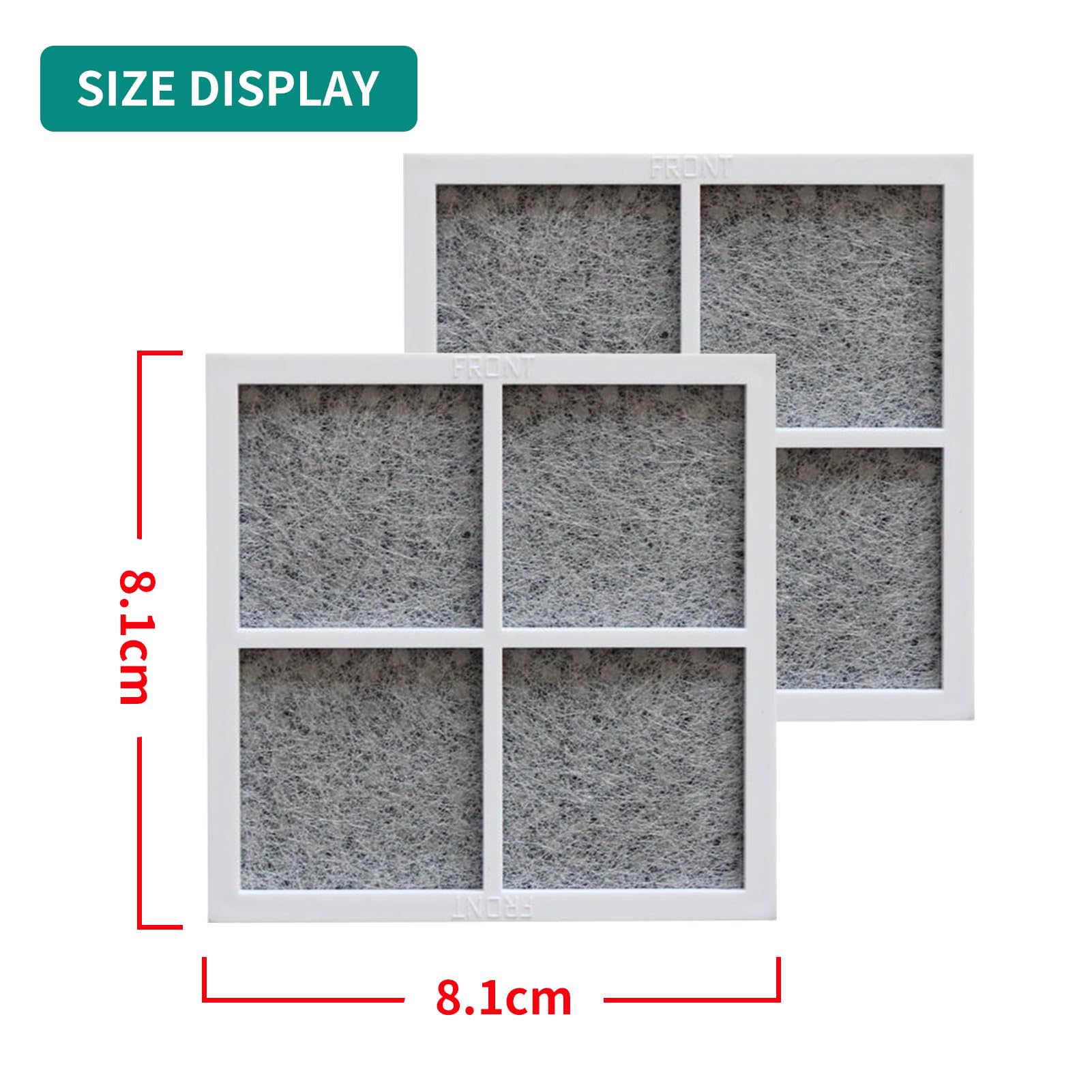 Biglumin Filtro Aria Per Frigorifero LG - 2 Pezzi, Antibatterico, Compatibile Con Pure N Fresh - Foto 8