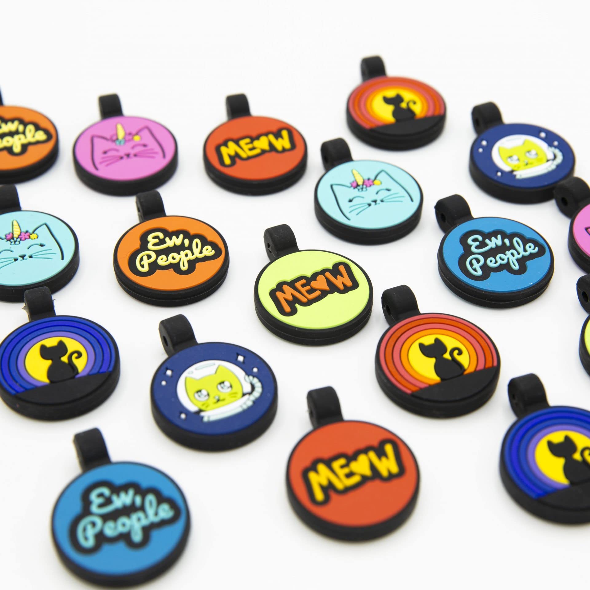 Silent Cat Tag Personalized with 4 Lines of Custom Deep Engraved Durable Soundless Silicone Cat ID Name Tag Ew Tiffany