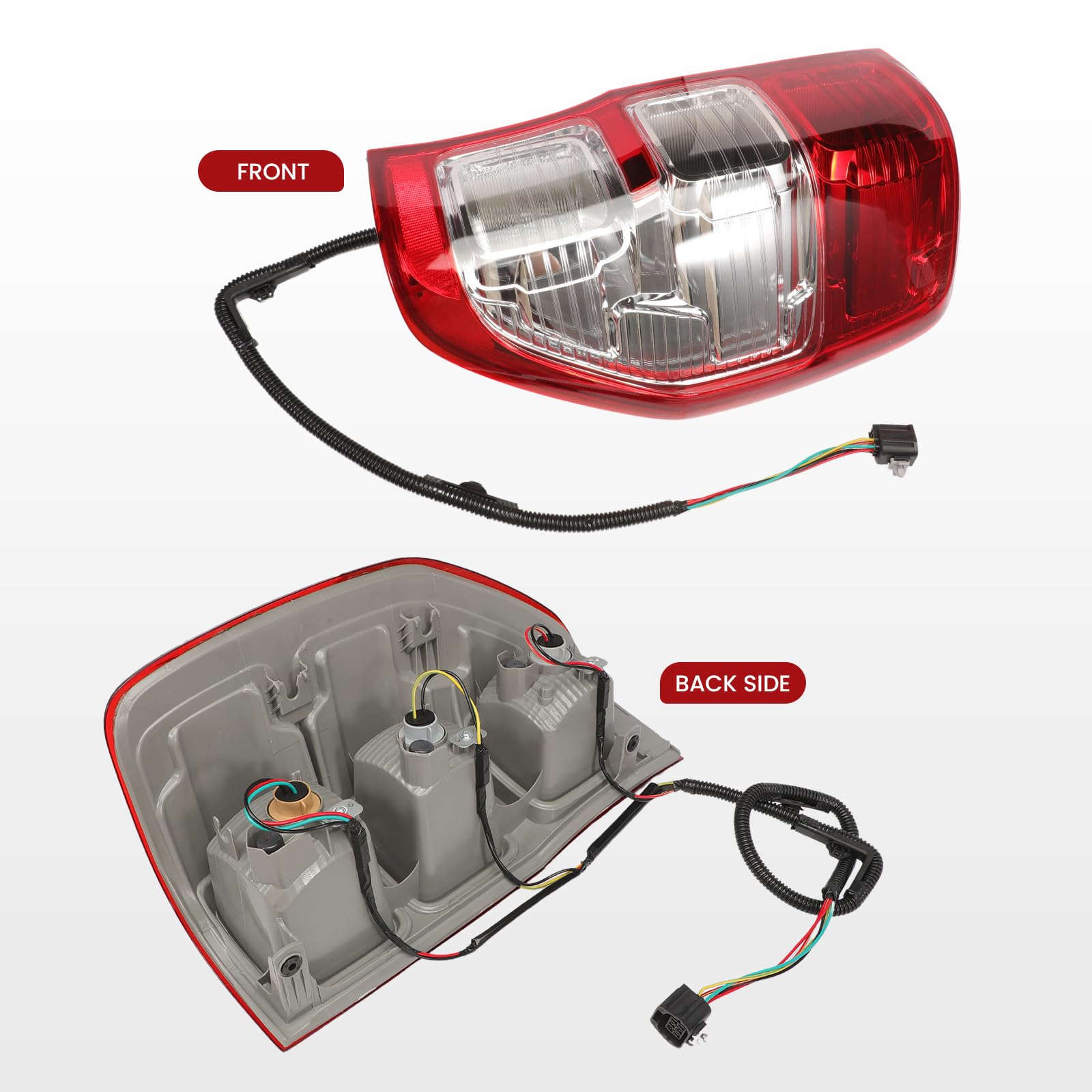 Faro Trasero Derecho para Ford Ranger T6 PX MK1 MK2 MK3 2011-2022 Piloto Trasero Luz Trasera MontajeLado del Acompañante