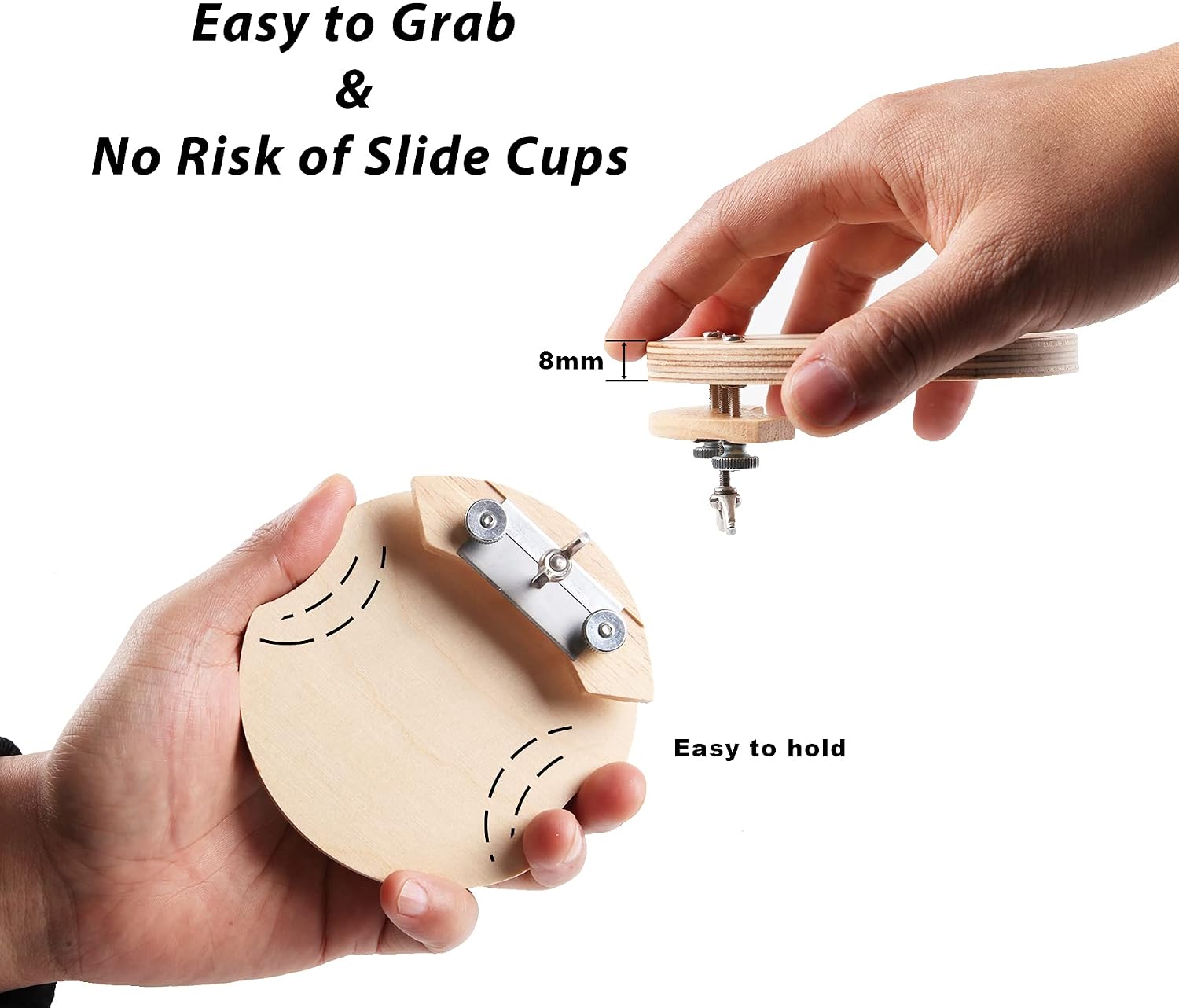 Mookis Cup Edging Tool for Tumbler with 2 Backup Blades, Adjustable Wood Tumbler Accessory and Trimmer to Remove The Rough Fabric Edges, Cup Cutter Tool Working on Newly Applied Epoxy/Glitter Edges