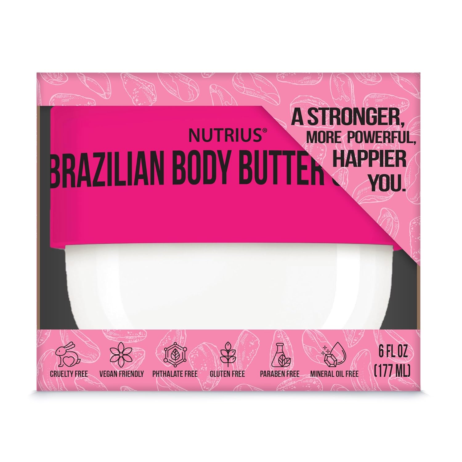 Nutrius Brazilian Body Butter Cream Berry Bliss