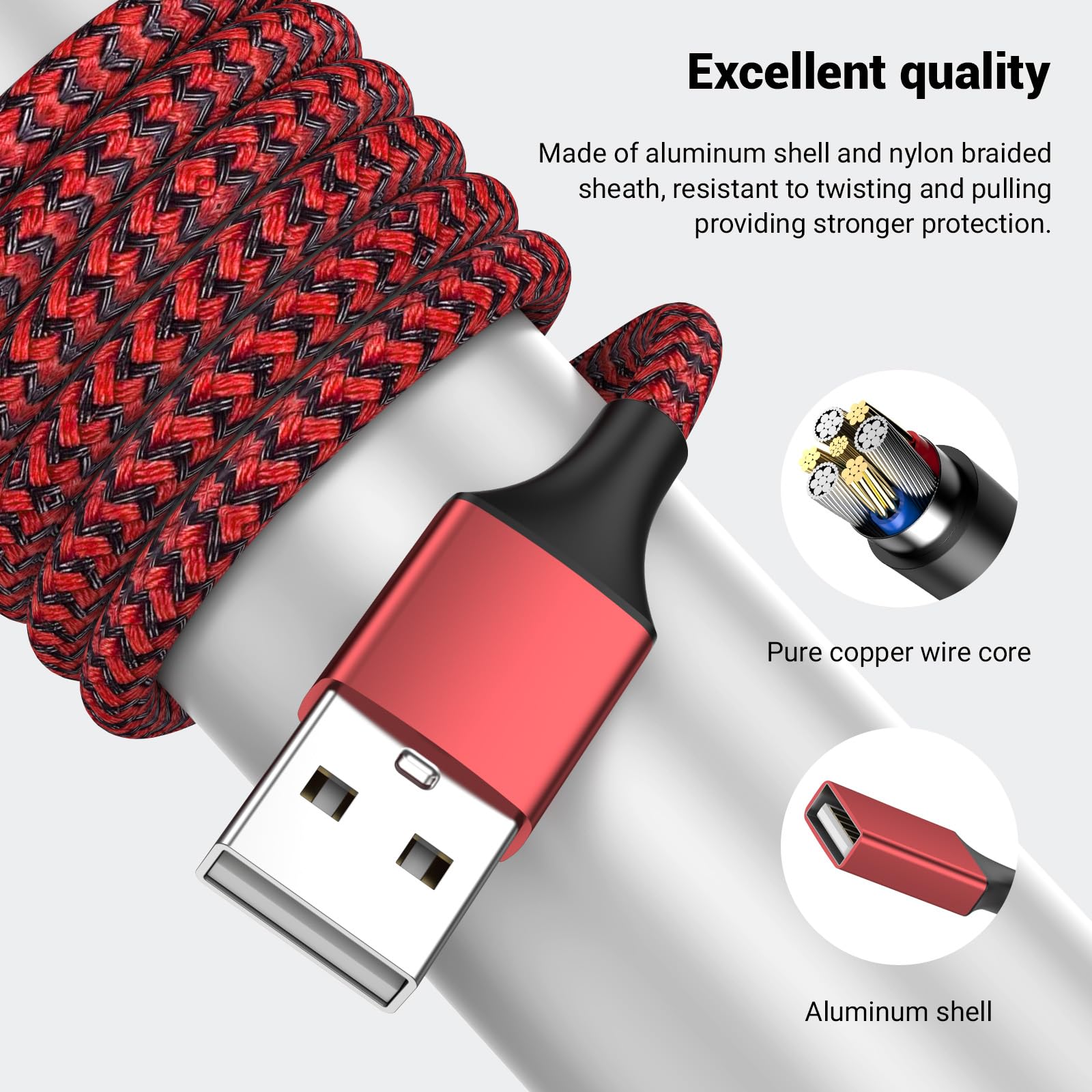 Répartiteur USB 3 en 1, câble d'extension mâle A vers 3 femelles, répartiteur USB Y prend en charge le chargement et le transfert de données pour TV/PC/ordinateur portable/MacBook/clavier/PS4