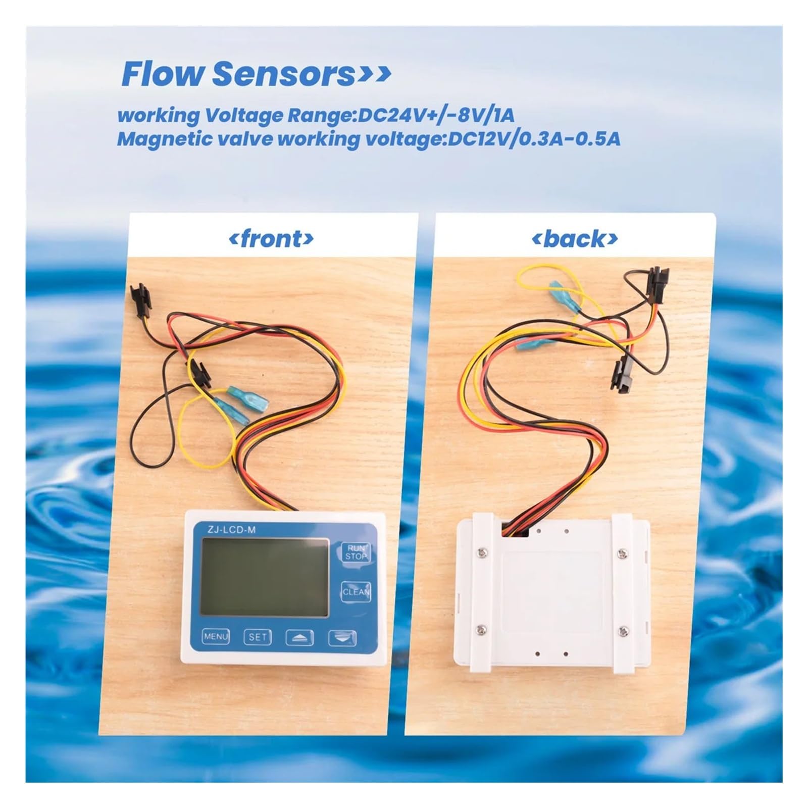 caudalímetro, 1 Uds. Sensor de flujo Control pantalla Lcd Digital portátil plástico