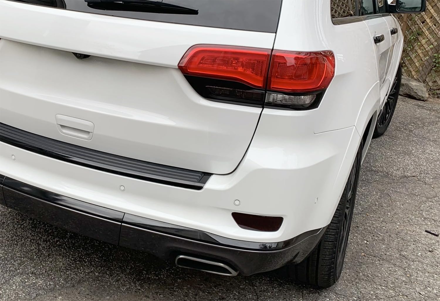iJDMTOY Smoked Lens Rear Bumper Reflector Lenses Compatible With Jeep 2011-2020 Grand Cherokee WK2, Compass & Dodge Journey, OE-Spec LH RH Assembly