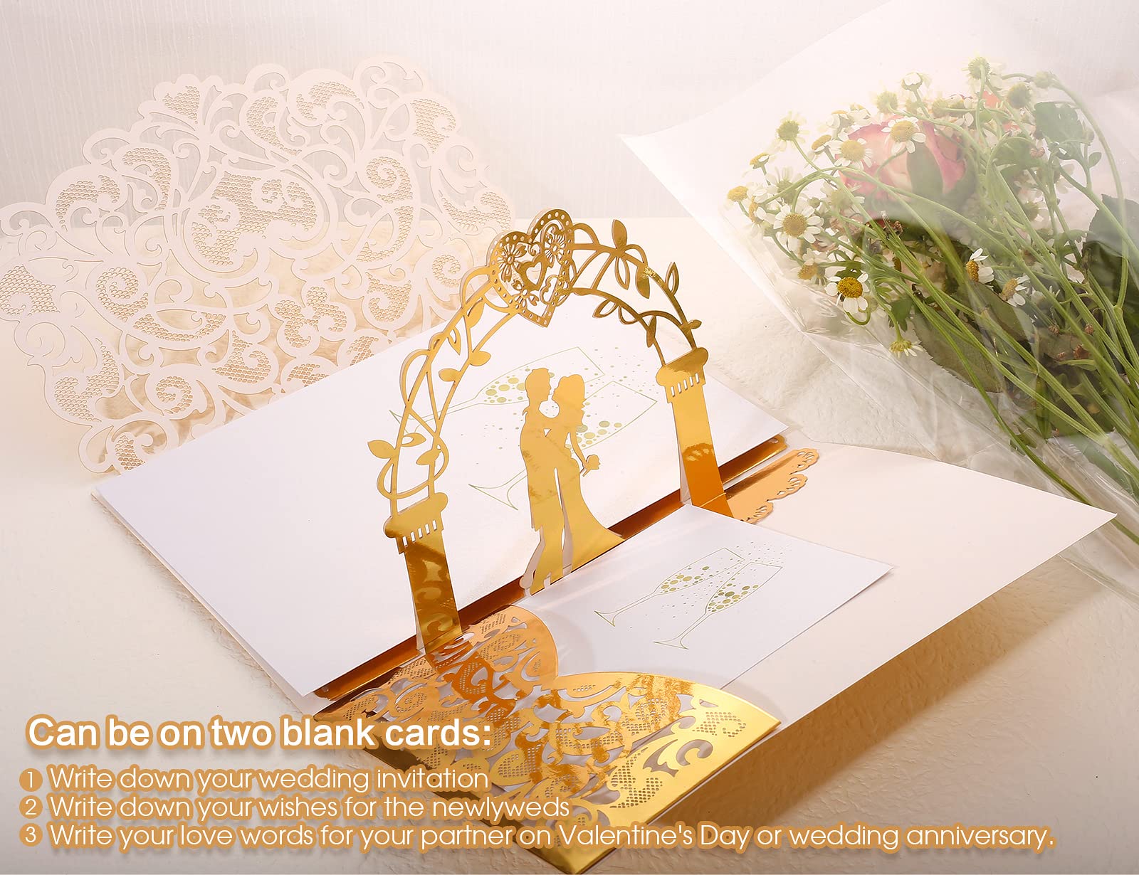 Pop-Up 3D Anniversary Card For Wife Her Valentines Wedding - View #6