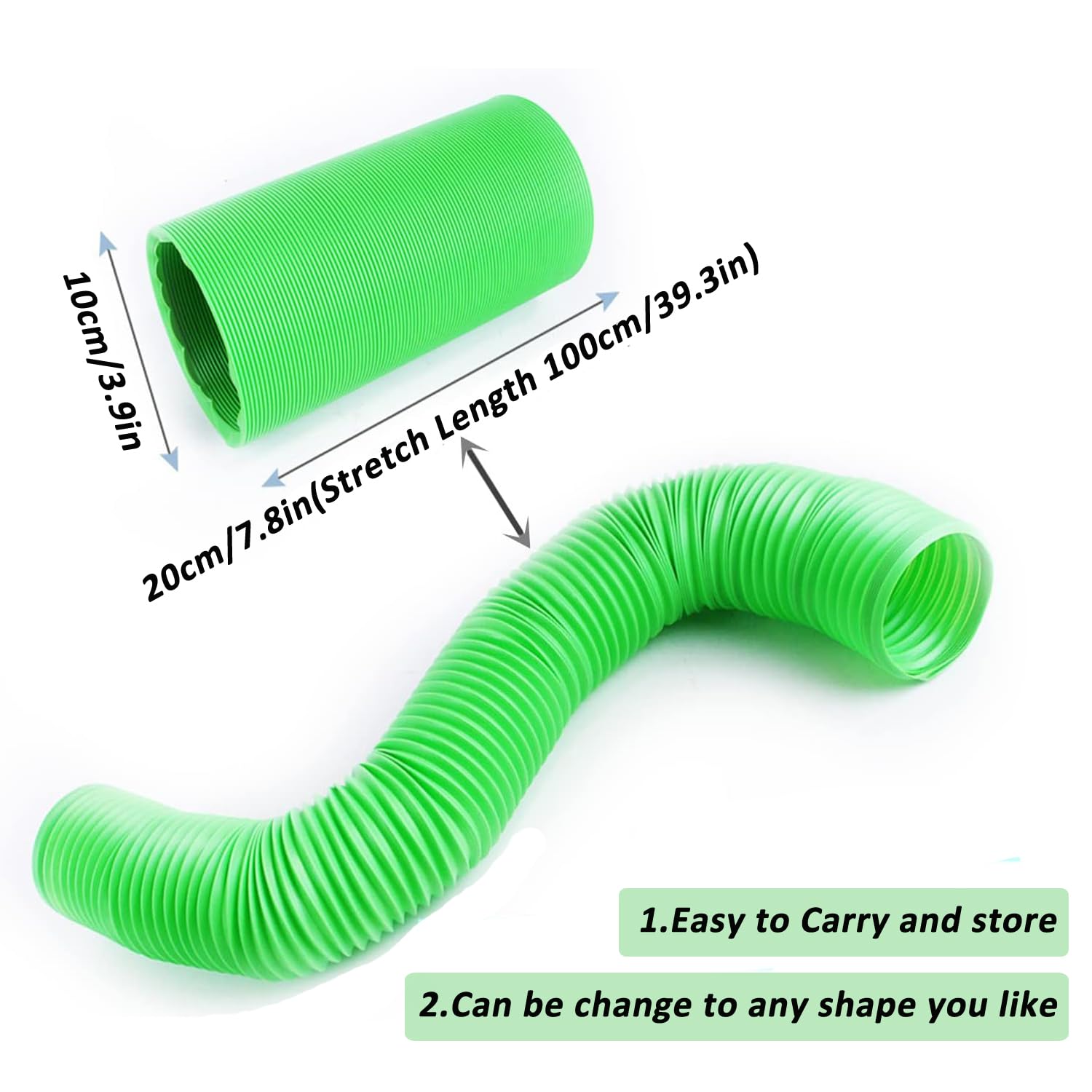 Blue Dream Island Small Animal Play Tunnel Funny Toys Hamster Tube Tunnel Exercising Training Hideout Tunnels for Guinea Pig Rats_Blue(Aperture Diameter:10cm) - Image 2