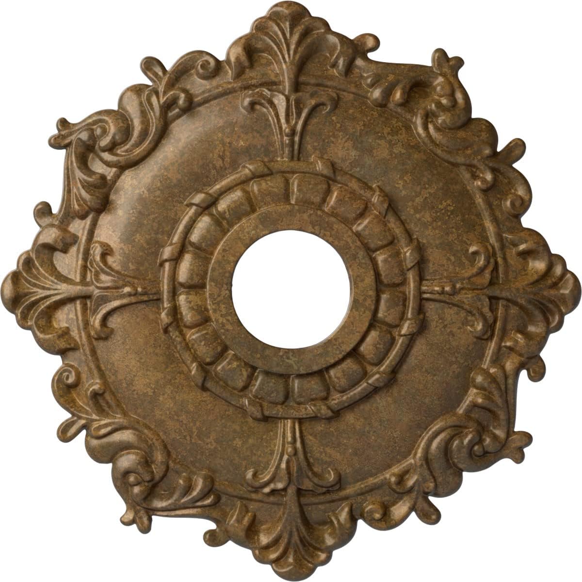 Ekena Millwork CM18RLRZS Riley Ceiling Medallion fits Canopies up to 4 5/8, Rubbed Bronze