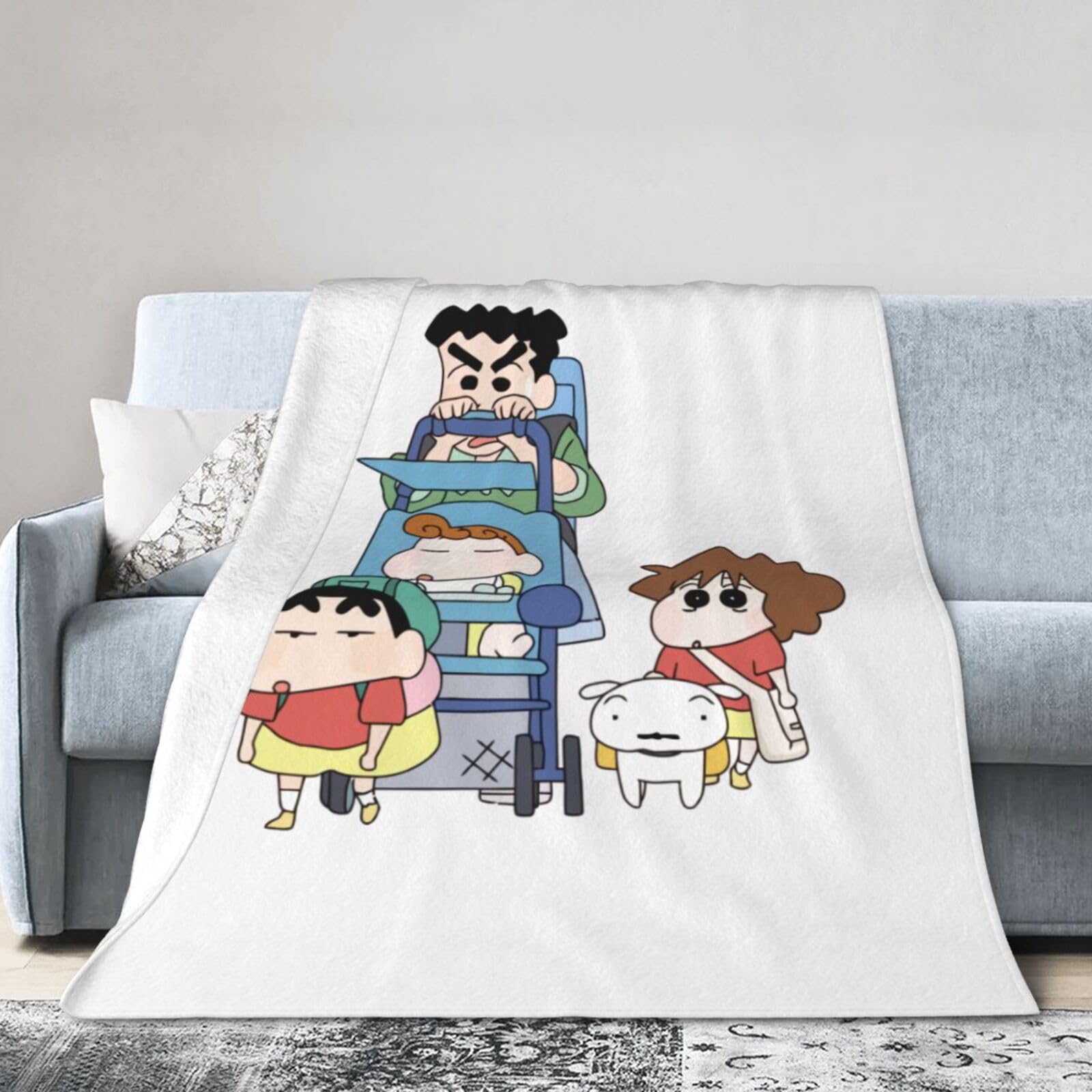 Amazon｜毛布 ブランケット クレヨンしんちゃん ひざ掛け フランネル