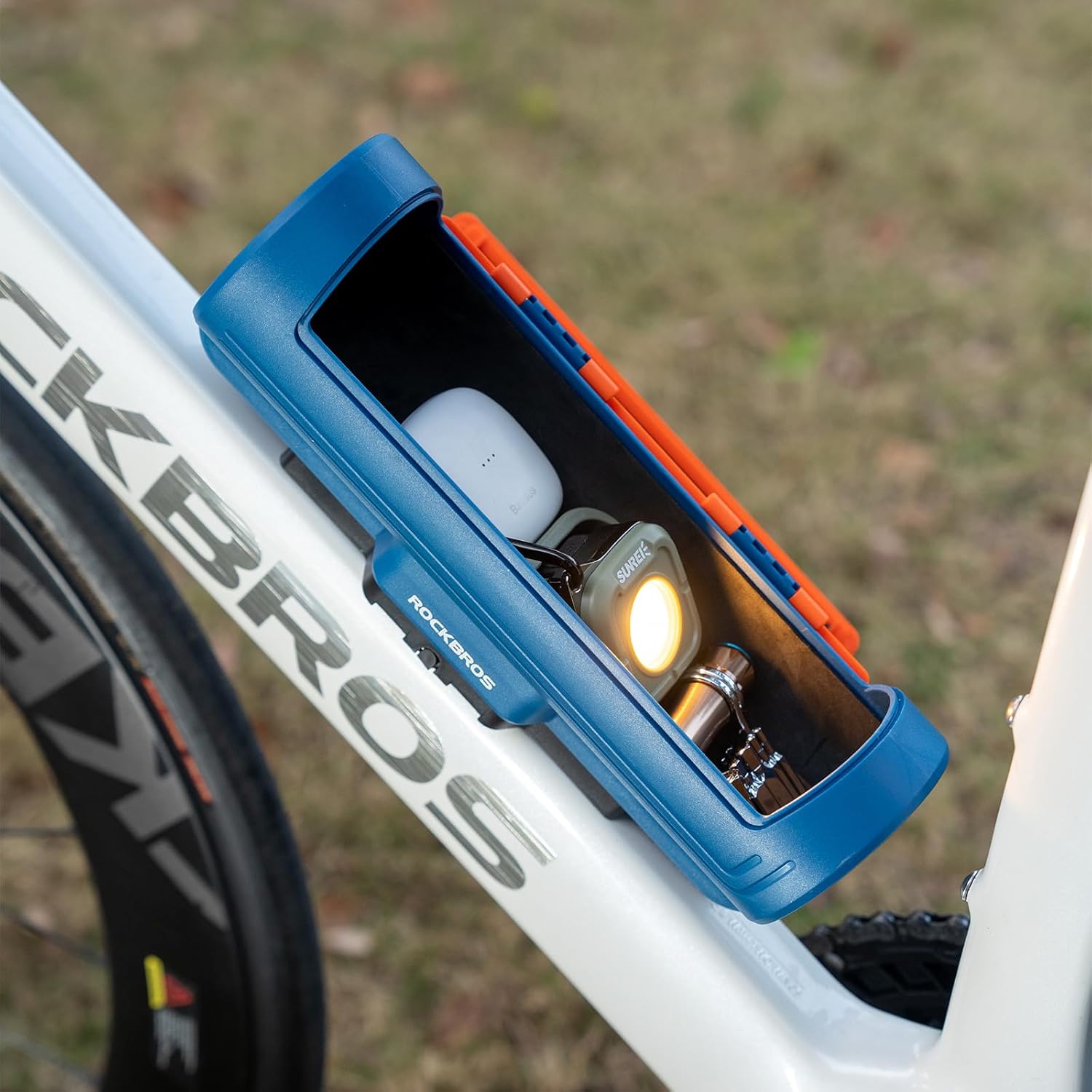 ROCKBROS Password Storage Box Mountain Road Bicycle Frame Bag Hard Shell Key Anti-Theft Box Secure Durable Storage