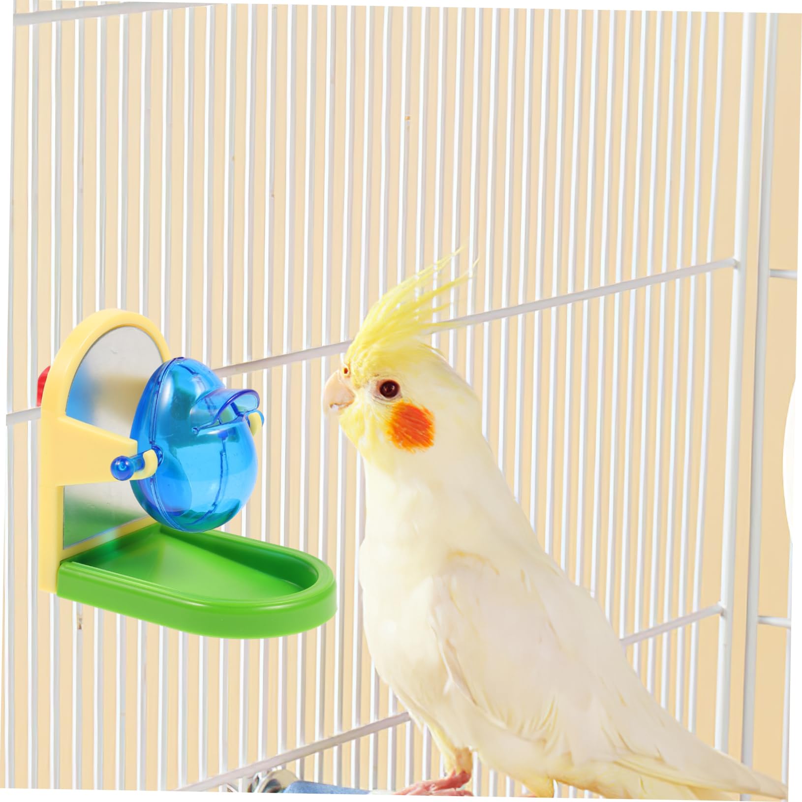 HEMOTON Juguete de Entrenamiento para Loros y Pájaros de Plástico, Fácil de Transportar y Almacenar, Estructura Simple para Estimular la Inteligencia Entretenimiento Color Aleatorio