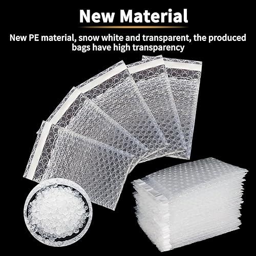 Miniatura 3 de 300 bolsas transparentes de burbujas autosellantes de 4 x 6 pulgadas, bolsa de envoltura de burbujas de doble pared, bolsas de burbujas
