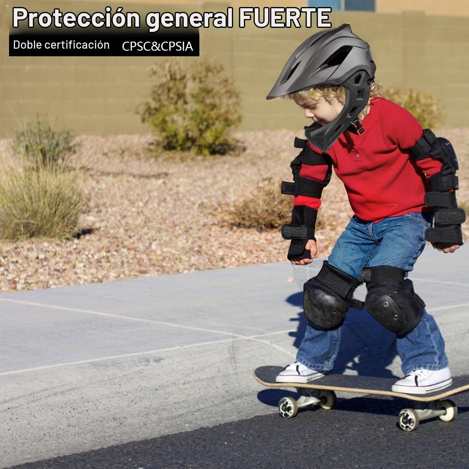 Casco Integral para Motocross y Bicicleta de Montaña - Protección para Niños y Niñas en Ciclismo y Motocicleta