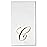 Gift Boutique 100 Gold Monogram Guest Napkins Letter C Disposable Paper Pack Elegant Metallic Golden Foil Dinner Hand Napkin for Bathroom Powder Room Wedding Holiday Baby Shower Decorative Towels