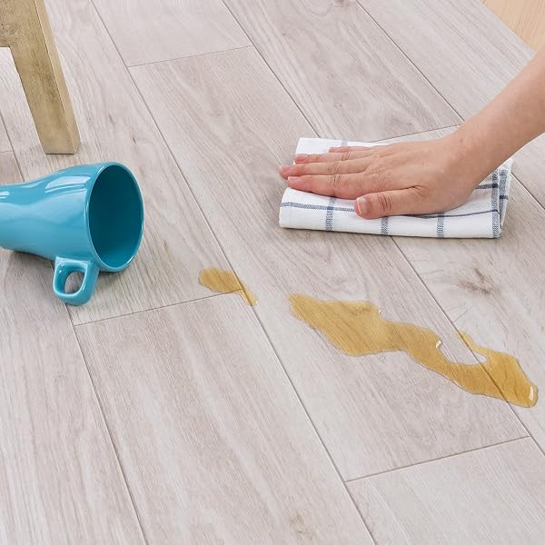 ラグリエ フロアマット 木目 グレージュ 約90×1000cm 床保護マット フローリング シート - 5